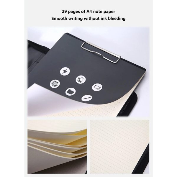 A4 Padfolio Leather Folder Waterproof W/ 6000Mah Power Bank - Image 7