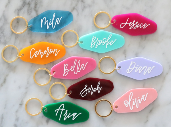 Translucent Vintage Style Motel Keychain Key Tag - Image 6