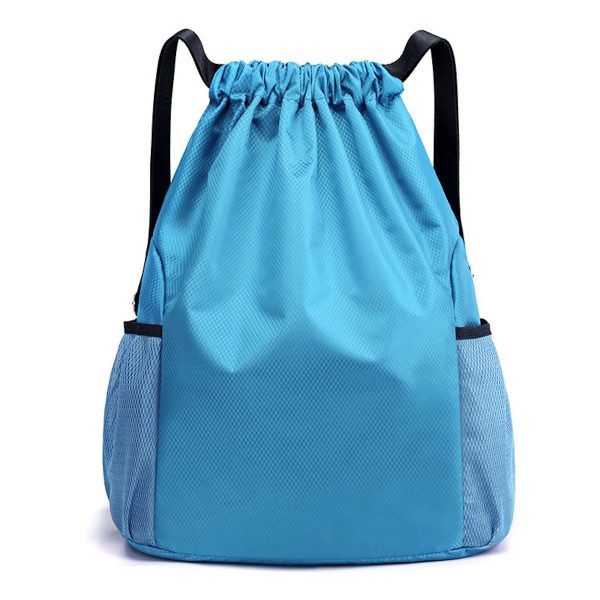 Sports Gym Bag Drawstring Backpack With Water Bottle Holder - Image 5
