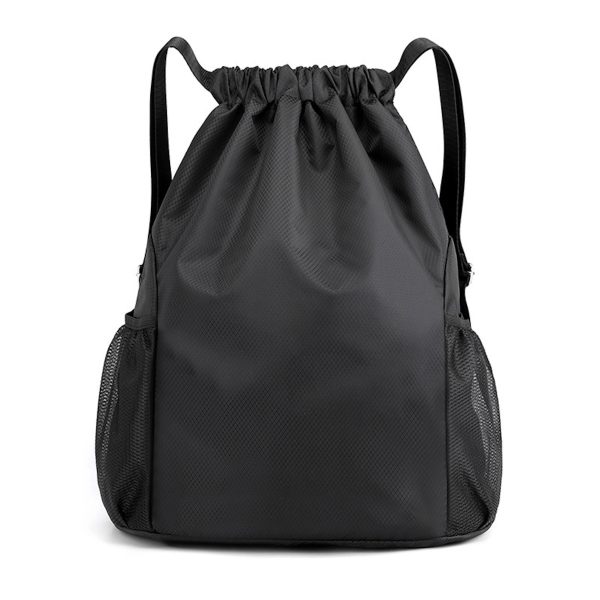Sports Gym Bag Drawstring Backpack With Water Bottle Holder - Image 3