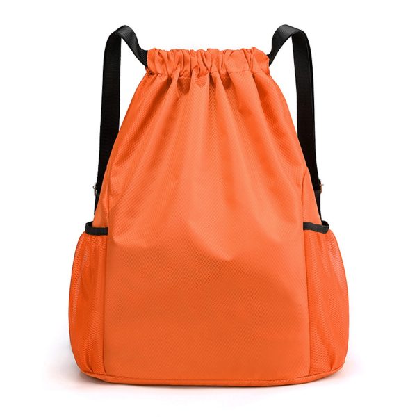 Sports Gym Bag Drawstring Backpack With Water Bottle Holder - Image 4