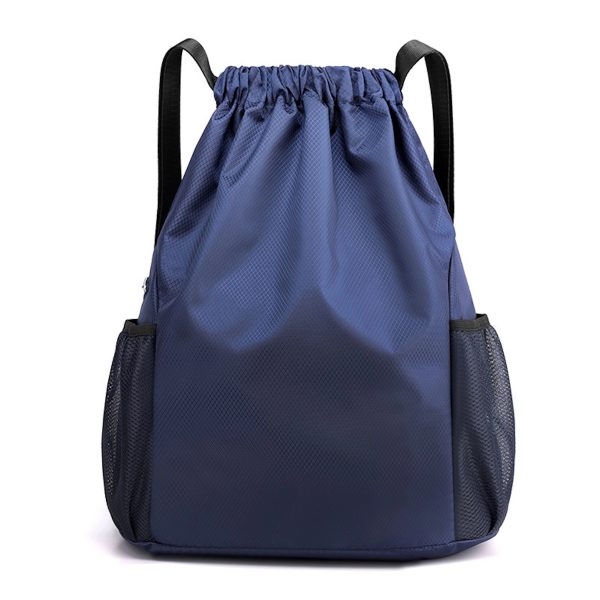 Sports Gym Bag Drawstring Backpack With Water Bottle Holder