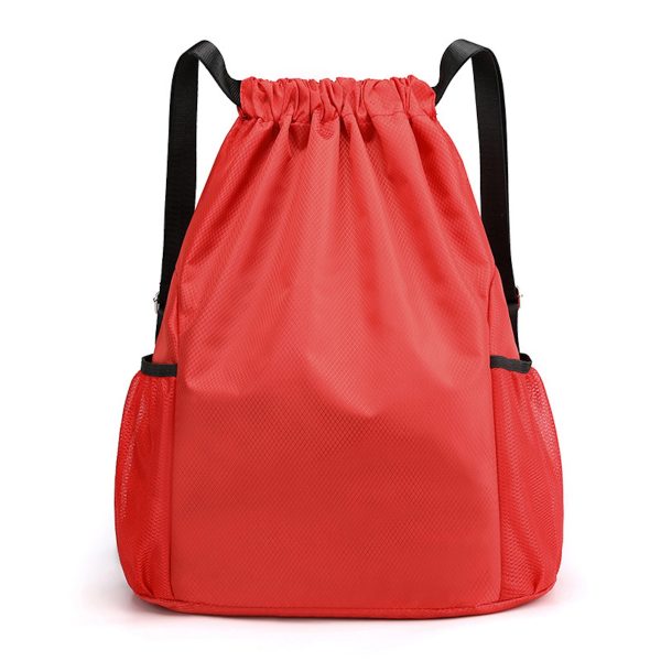 Sports Gym Bag Drawstring Backpack With Water Bottle Holder - Image 7