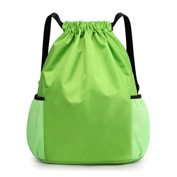 Sports Gym Bag Drawstring Backpack With Water Bottle Holder - Image 8