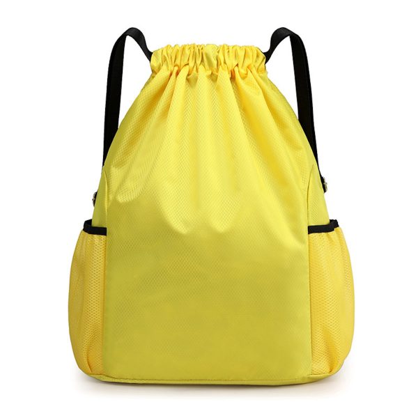 Sports Gym Bag Drawstring Backpack With Water Bottle Holder - Image 9
