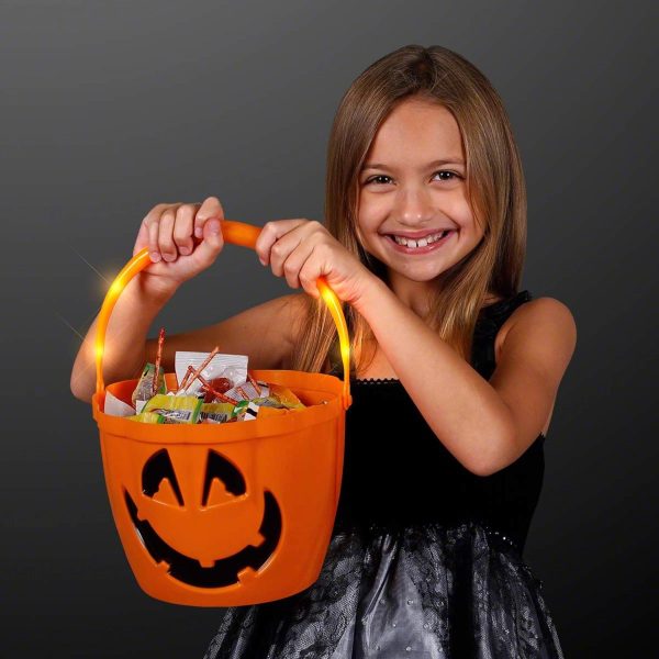 Pumpkin Light Handle Halloween Buckets