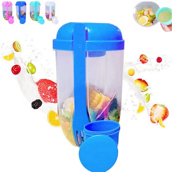 1000Ml Salad Shaker / Bowl Container Set - Image 2