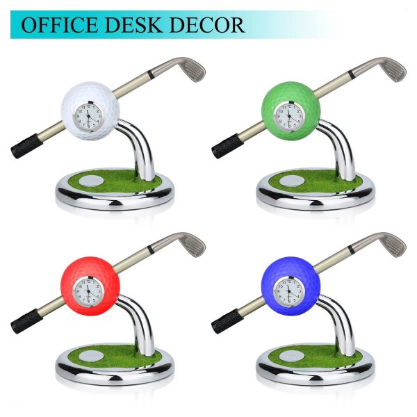 Golf Ball Pen Holder With Clock - Image 3