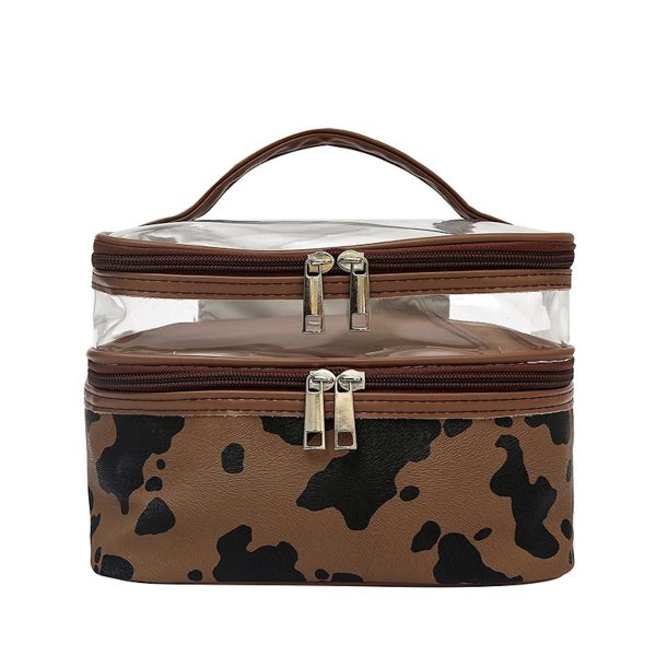 Cows Double Layer Travel Storage Cosmetic Cases - Image 3