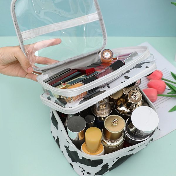 Cows Double Layer Travel Storage Cosmetic Cases - Image 6