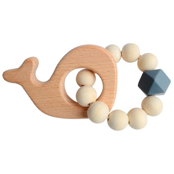 Natural Wood Teething Rattle : 3 M+ - Image 3