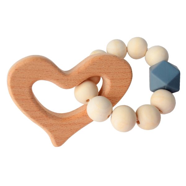 Natural Wood Teething Rattle : 3 M+ - Image 5