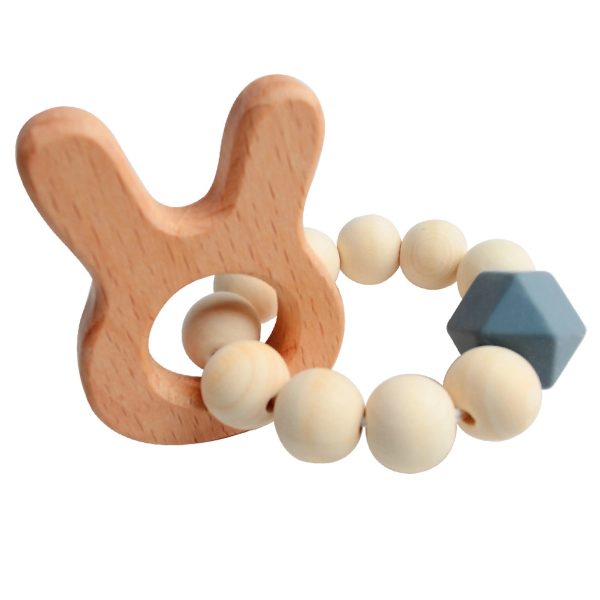 Natural Wood Teething Rattle : 3 M+ - Image 6
