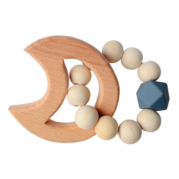 Natural Wood Teething Rattle : 3 M+ - Image 7