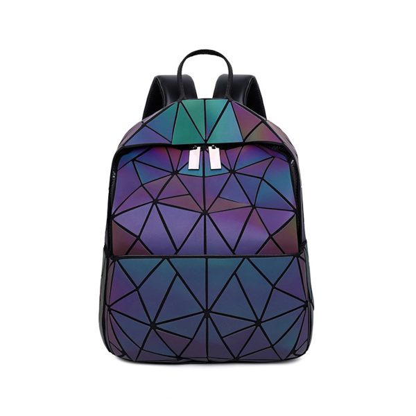 Women Men Geometric Luminous Purse Flash Travel Shoulder