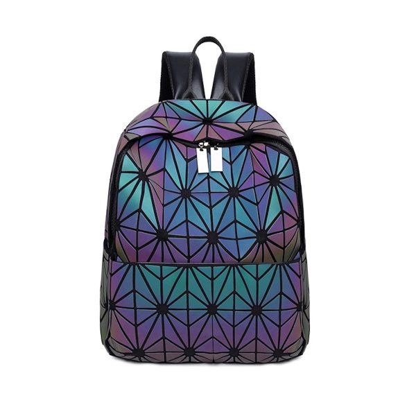 Women Men Geometric Luminous Purse Flash Travel Shoulder - Image 3