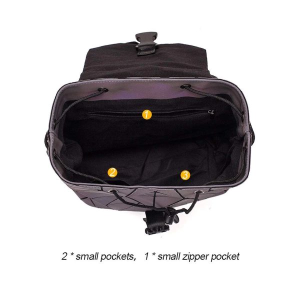 Women Men Geometric Luminous Purse Flash Travel Shoulder - Image 6