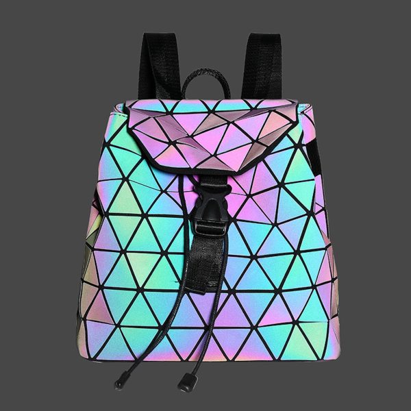 Women Men Geometric Luminous Purse Flash Travel Shoulder - Image 3