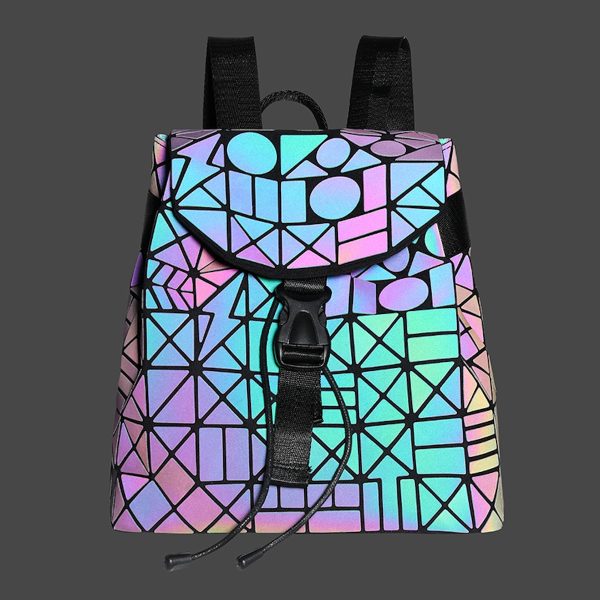Women Men Geometric Luminous Purse Flash Travel Shoulder - Image 4