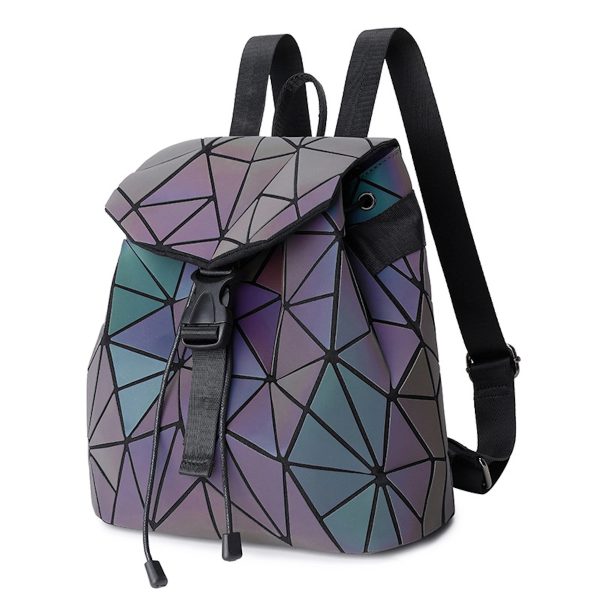 Women Men Geometric Luminous Purse Flash Travel Shoulder - Image 6
