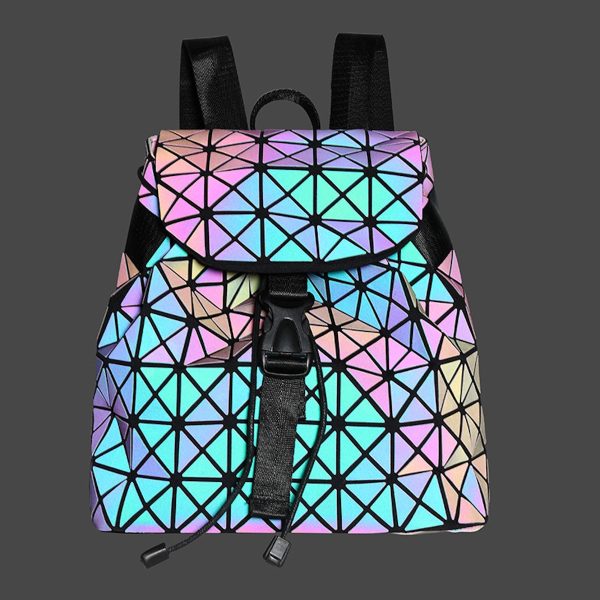 Women Men Geometric Luminous Purse Flash Travel Shoulder - Image 5