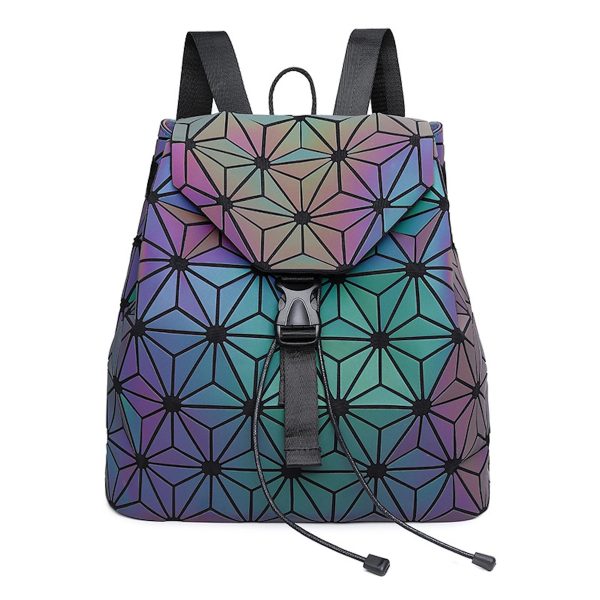 Women Men Geometric Luminous Purse Flash Travel Shoulder - Image 2