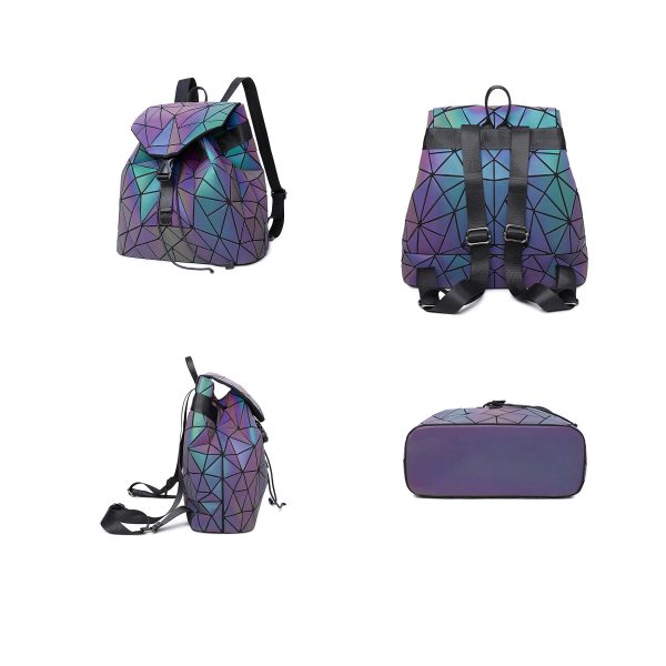Women Men Geometric Luminous Purse Flash Travel Shoulder - Image 6