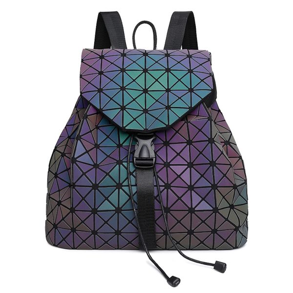Women Men Geometric Luminous Purse Flash Travel Shoulder
