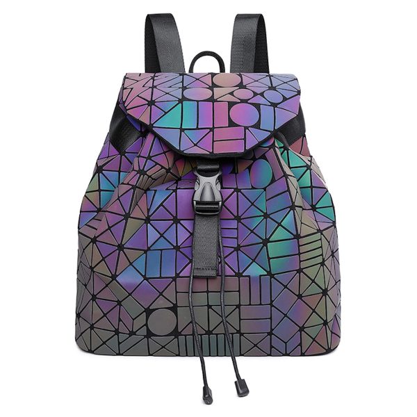 Women Men Geometric Luminous Purse Flash Travel Shoulder - Image 5