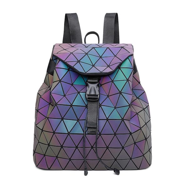 Women Men Geometric Luminous Purse Flash Travel Shoulder - Image 3