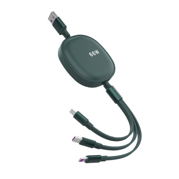3 in 1 Multifunction Portable USB Lightning Charging Cable