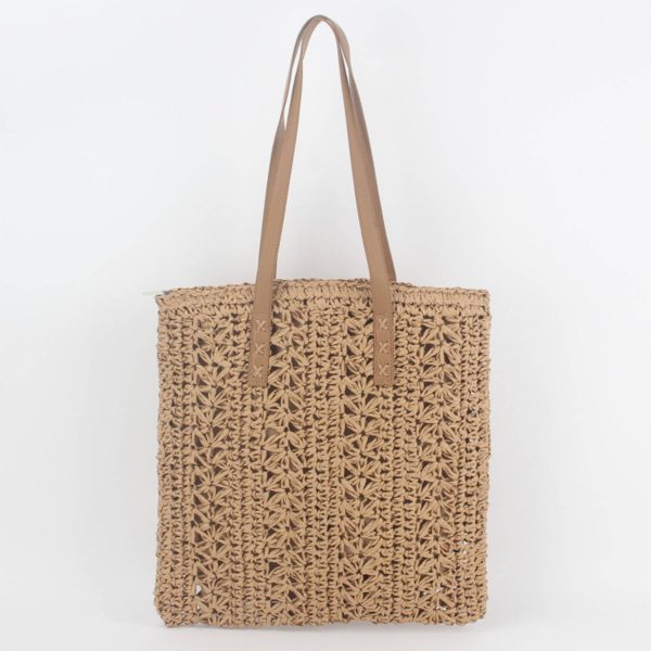 Handwoven Straw Beach Bag for Travel