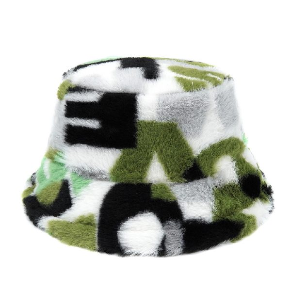Color Block Fuzzy Bucket Hat - Image 6