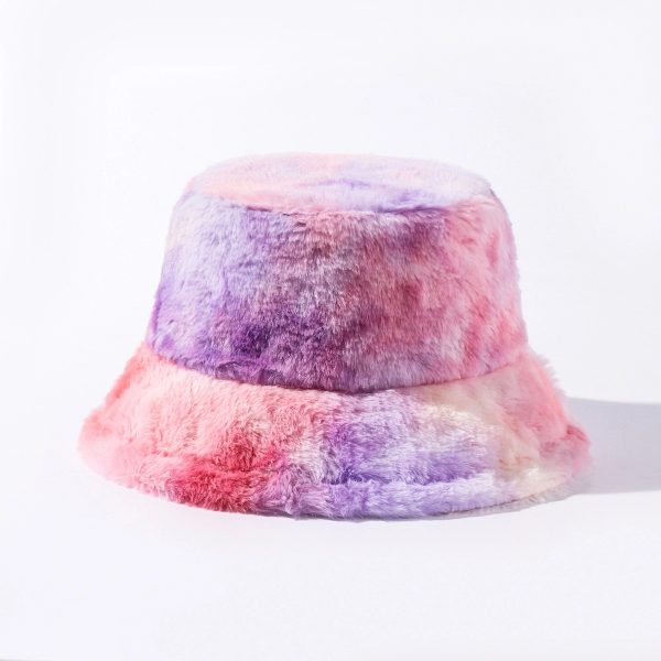 Color Block Fuzzy Bucket Hat - Image 7