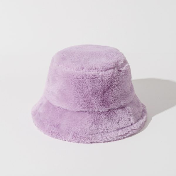 Color Block Fuzzy Bucket Hat - Image 4