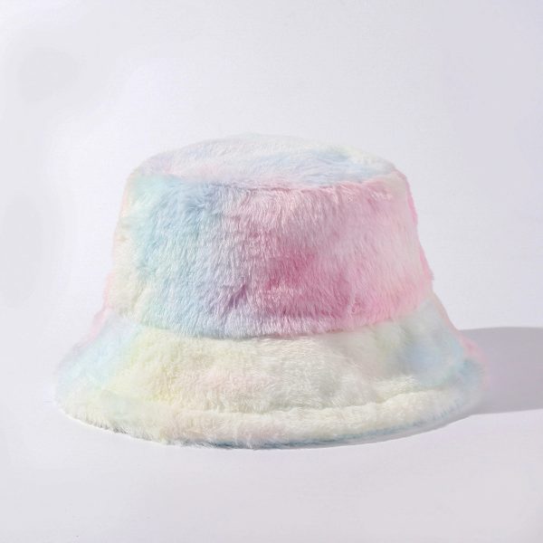 Color Block Fuzzy Bucket Hat - Image 8
