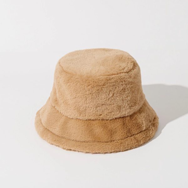 Color Block Fuzzy Bucket Hat - Image 5