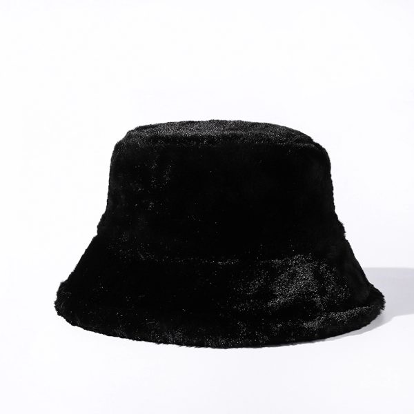 Color Block Fuzzy Bucket Hat - Image 3