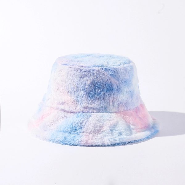 Color Block Fuzzy Bucket Hat - Image 10