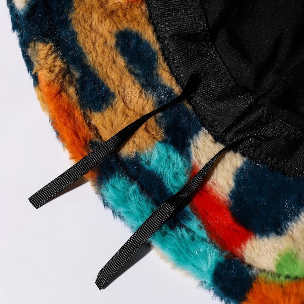 Color Block Fuzzy Bucket Hat - Image 16
