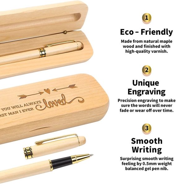 Bamboo Ballpoint Pen Set - Image 3