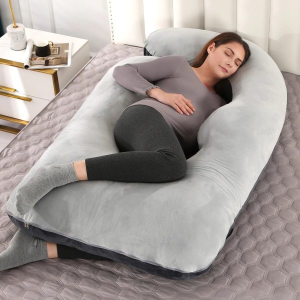 U Shaped Full Body Maternity Pillow With Removable Cover - Image 9
