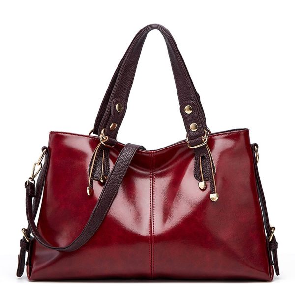 PU Large Capacity Tote Crossbody Bag - Image 4