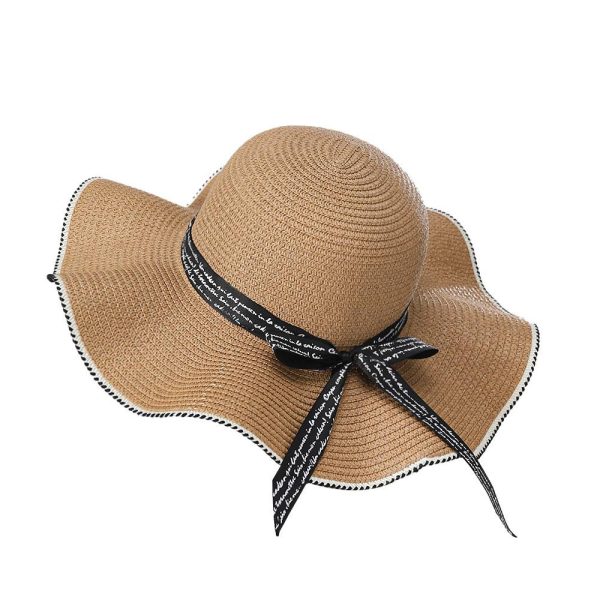 Women's bow straw sun hat - Image 2