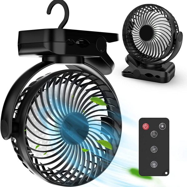 Portable Camping Rechargeable Fan with LED Lantern - Image 2