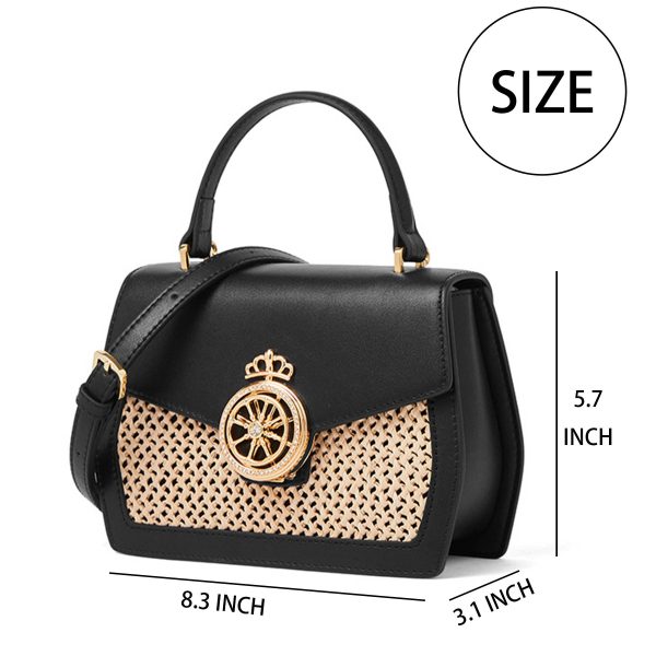Genuine Leather woven cross-body bag - Image 3