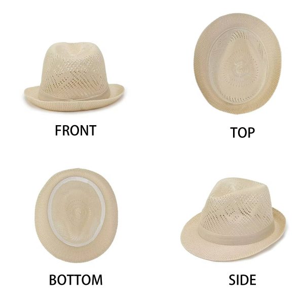 Polyester Solid jacquard breathable sun hat - Image 5