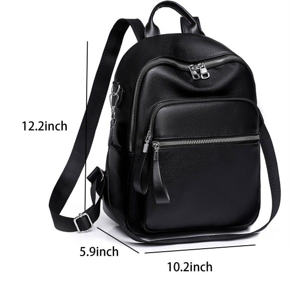 PU Leather Dual-use Casual Small Backpack Women - Image 5