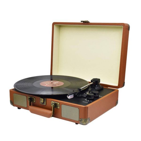 Blutooth in/out suitcase vinyl record player turntable - Image 6