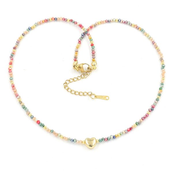Colorful Mini Crystal Beaded Necklace